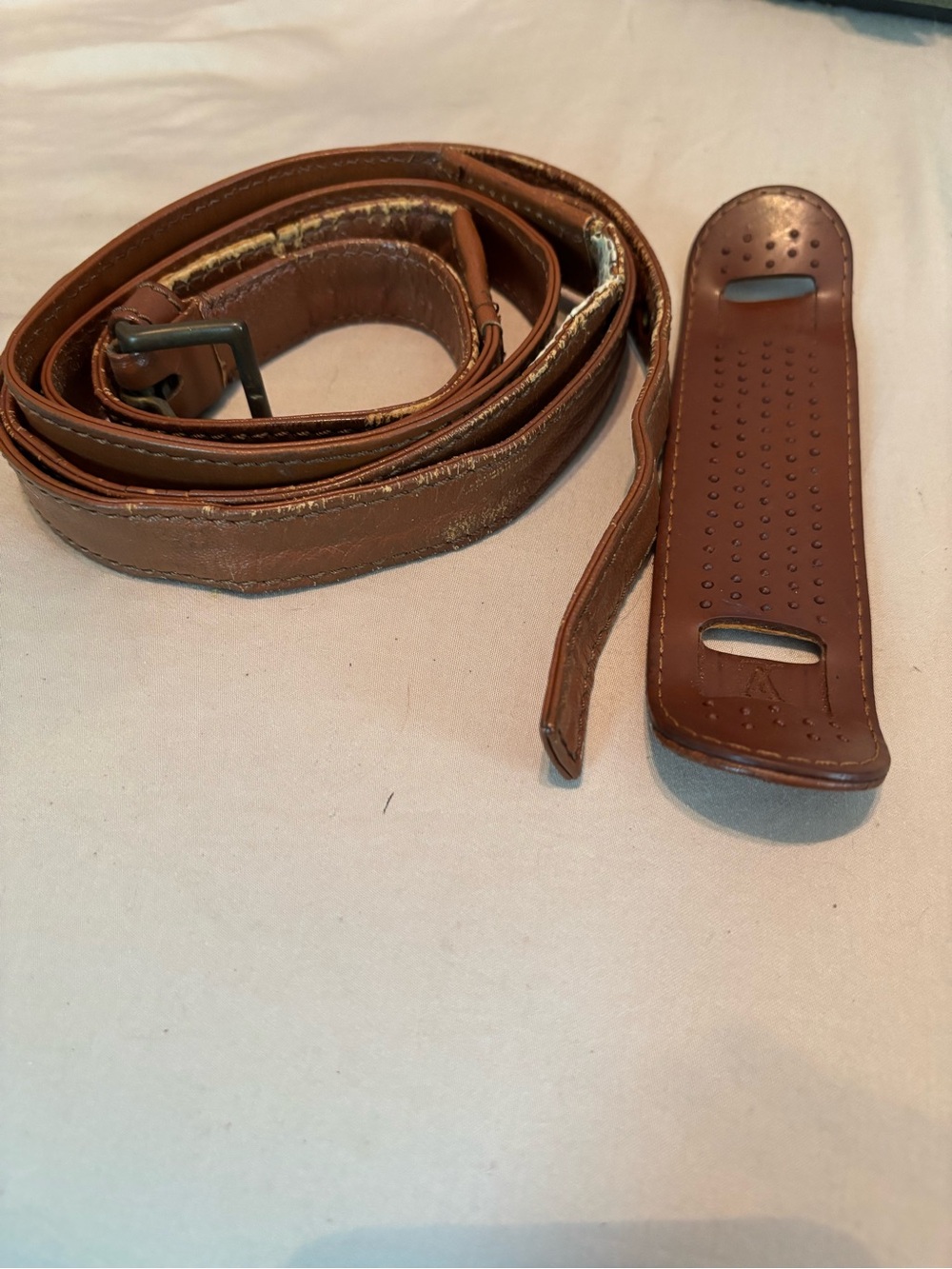 Authentic Louis Vuitton Vachetta Leather Strap & Pad - AS-IS / REPAIR PARTS